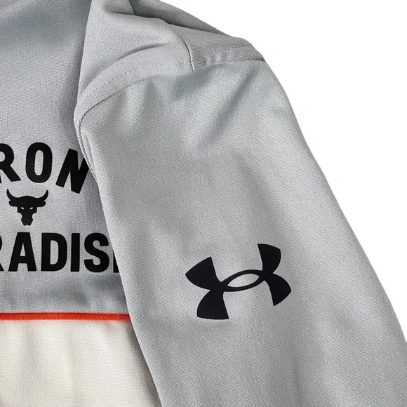 Under Armour Jacket Mens Small Project Rock Iron Paradise Full Zip Knit Track - Picture 6 of 14